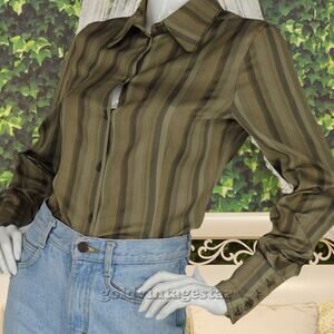 Feraud Button Front Long Sleeve Dress Shirt S